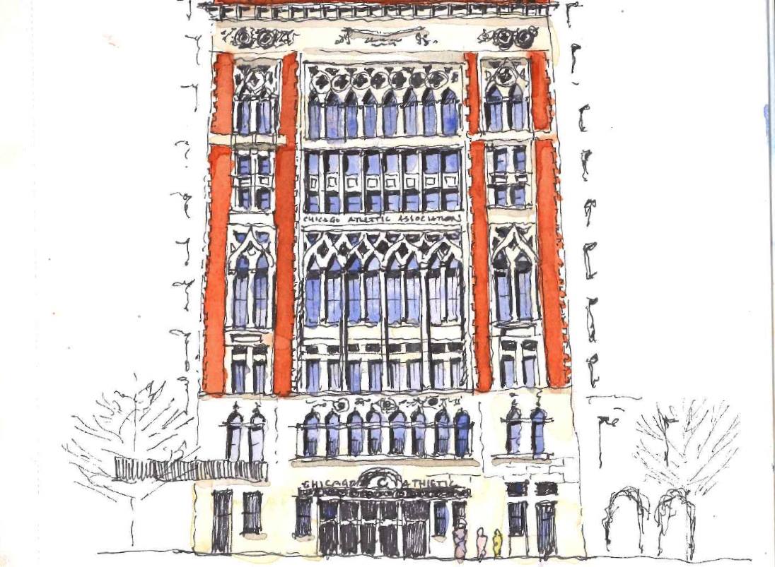 1096x803 Sketch In White City Ballroom With Urban Sketchers Chicago - Chicago Sketch