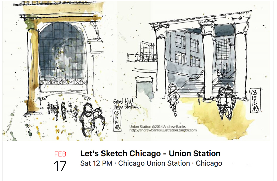 1115x730 Urban Sketchers Chicago Sketch Crawls - Chicago Sketch