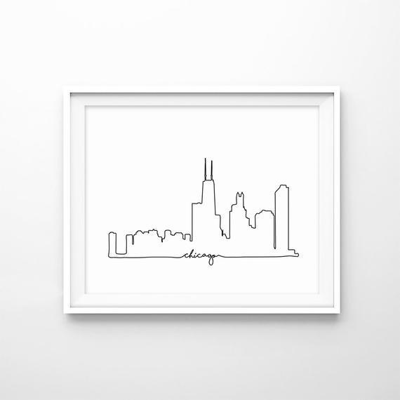 Chicago Skyline Sketch at PaintingValley.com | Explore collection of ...