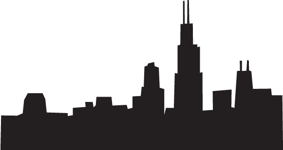 581x309 Drawn Skyline Sketch - Chicago Skyline Sketch