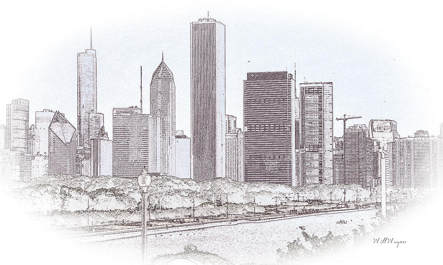 900x540 Chicago Skyline - Chicago Skyline Sketch