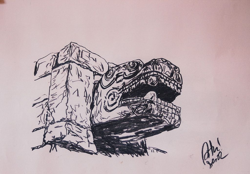1024x715 Kukulcan, Chichen Itza Artur Clua - Chichen Itza Sketch