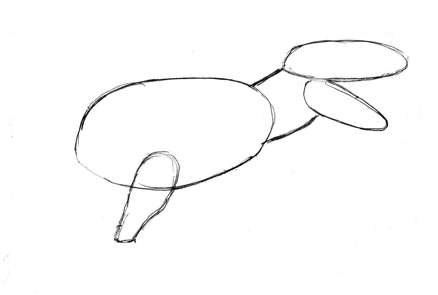 1393x939 T Rex Drawing Step By Step - Chicken Leg Sketch