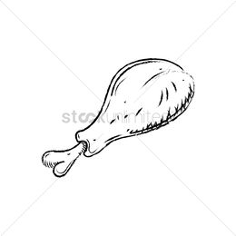 260x260 Chicken Leg Clipart - Chicken Leg Sketch