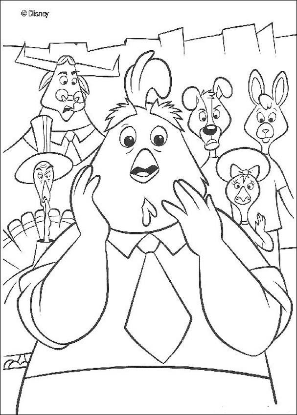 607x850 Chicken Little 50 Coloring Pages - Chicken Little Sketch