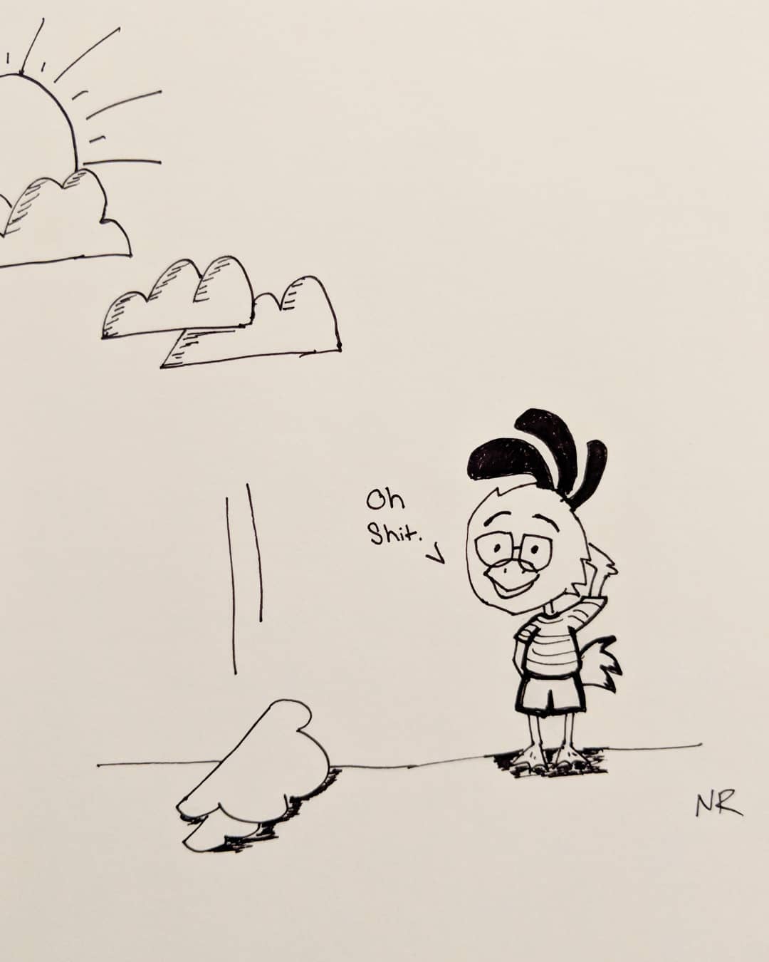 1080x1350 Londononcartoon - Chicken Little Sketch