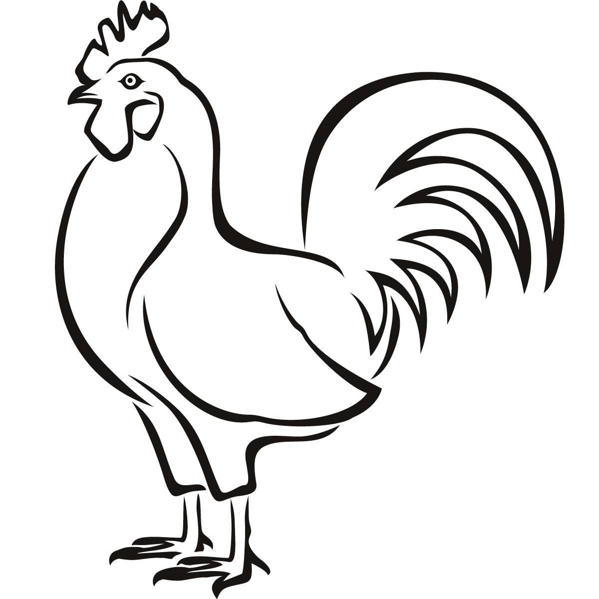 1200x1200 Chicken Sketch Drawing Skill - Chicken Sketch Drawing