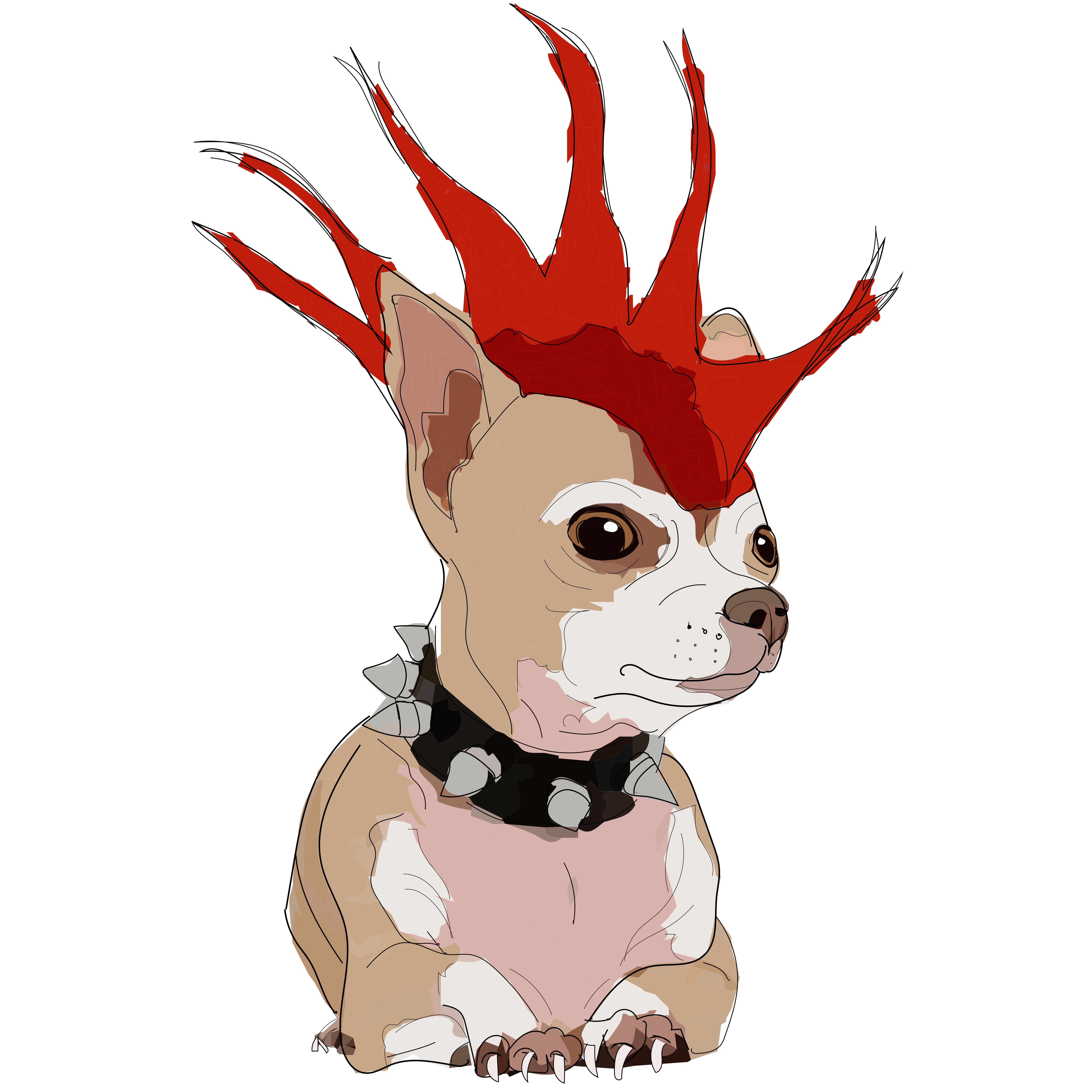 6500x6500 Badass Chihuahua Sketch And Paws - Chihuahua Sketch