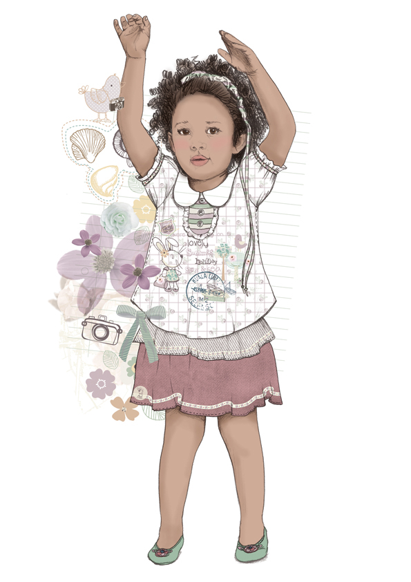 595x842 Fashion Illustration Kids And Baby On Behance - Child Fashion Sketch