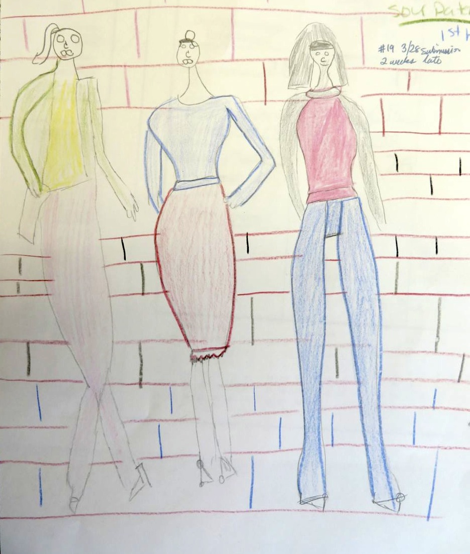 935x1103 Fashion Illustration Art With Ms. Vega - Child Fashion Sketch