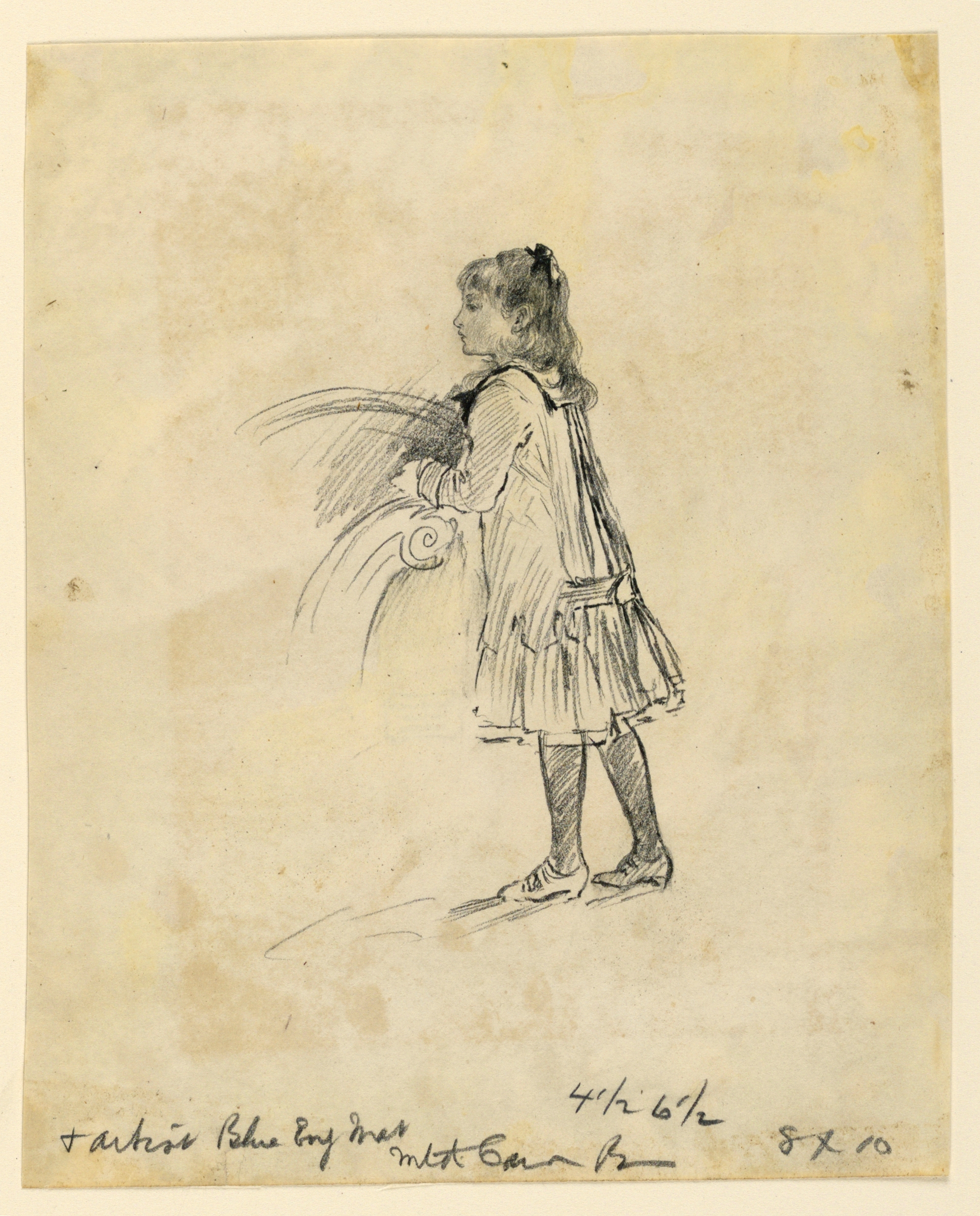 1992x2470 Filedrawing, Marian Hague As A Child, 1883 (Ch 18397303).jpg - Child Fashion Sketch