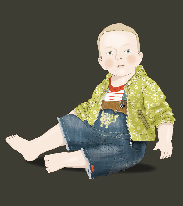 600x675 Baby Boy Fashion Illustration Kidsfashionvector Cute Vector - Child Fashion Sketch