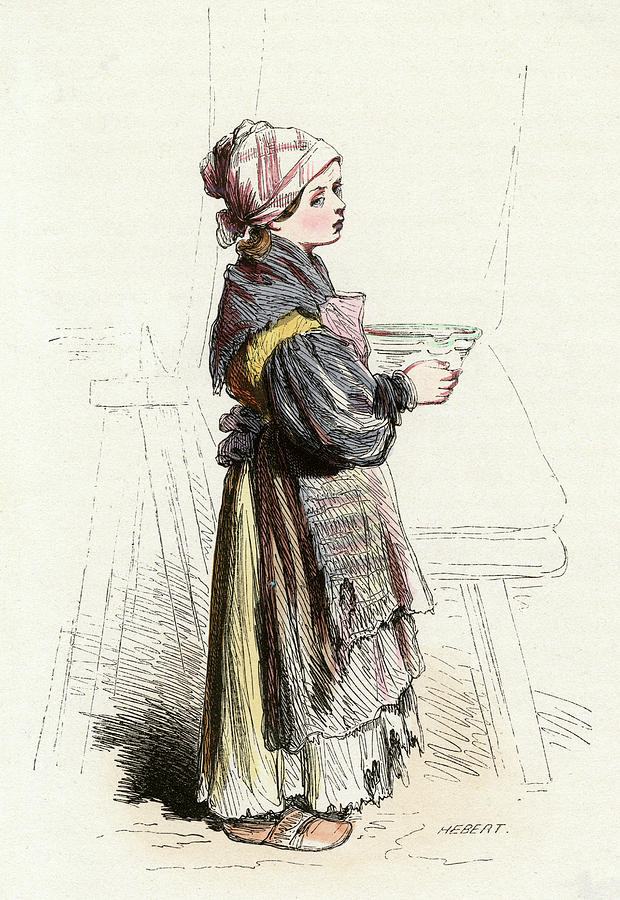 620x900 Child Labour In France A Factory Girl Drawing By Mary Evans - Child Labor Sketch