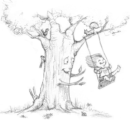 450x416 21 Day Creative Exercise Sketched Out - Childrens Day Sketch