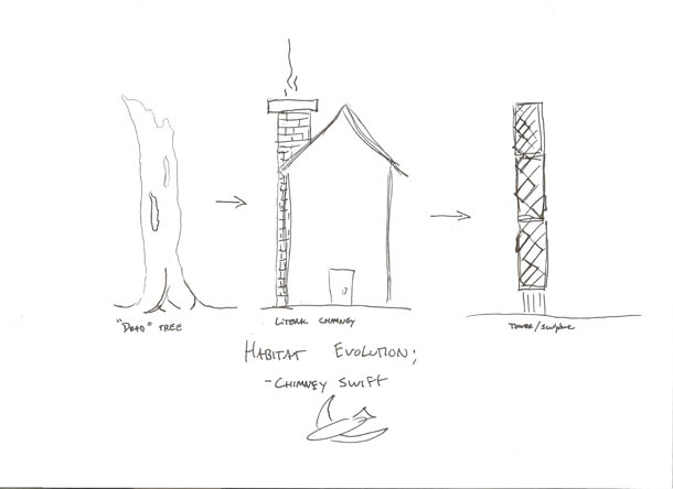 610x444 Concrete Chimney Swift Tower The Expanded Environment - Chimney Sketch