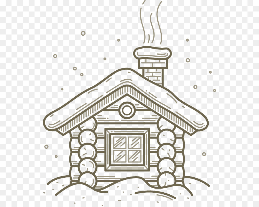 900x720 Drawing House Line Art - Chimney Sketch