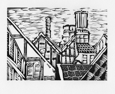 401x327 Dreaming Chimney Pots - Chimney Sketch