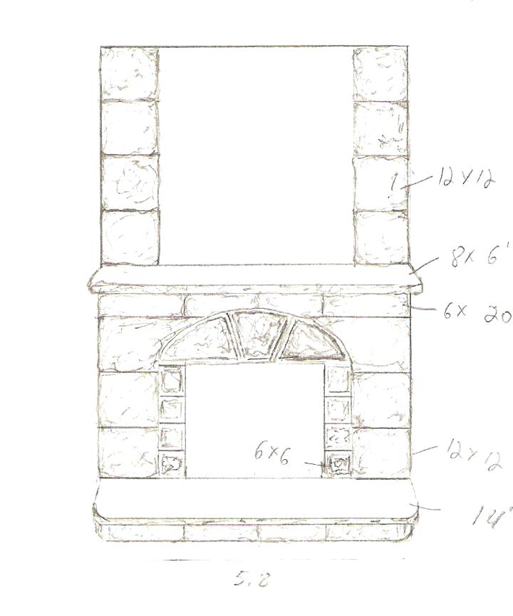 images for a drawing of a corner fireplace 3d drawing