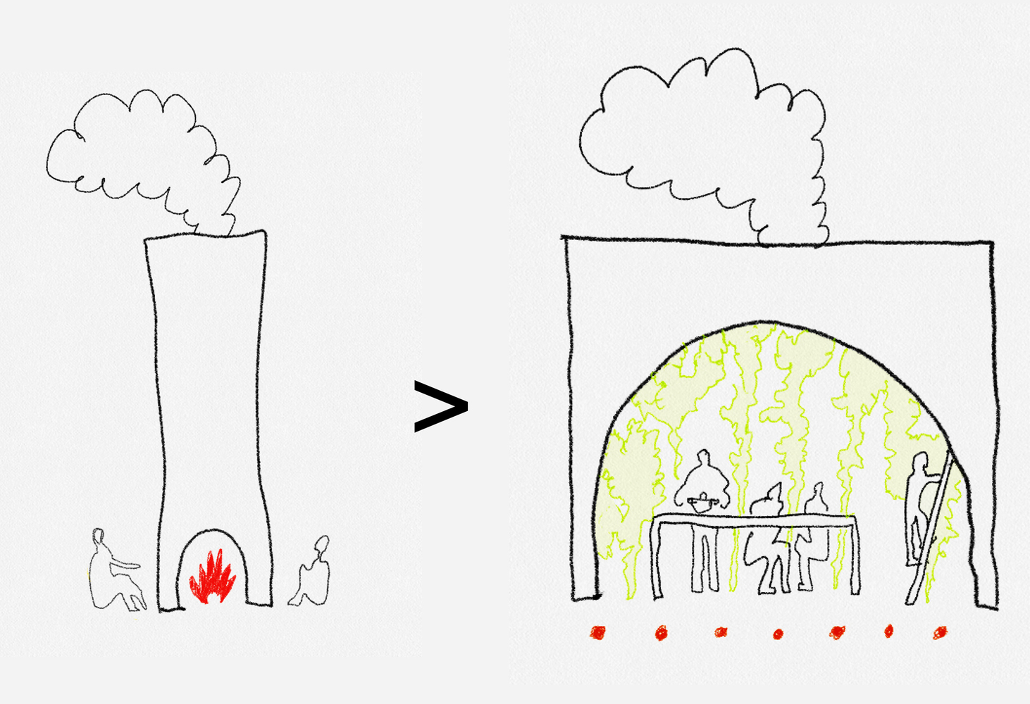 1462x1000 Gallery Of Red Chimney Stpmj - Chimney Sketch