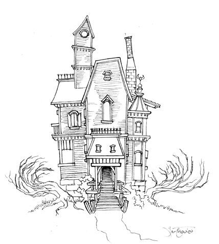 428x475 Image Result For Haunted House With Chimney Drawing Tats - Chimney Sketch