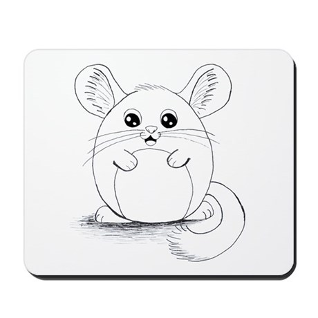 460x460 Chinchilla Sketch Mousepad By Candygraphics - Chinchilla Sketch