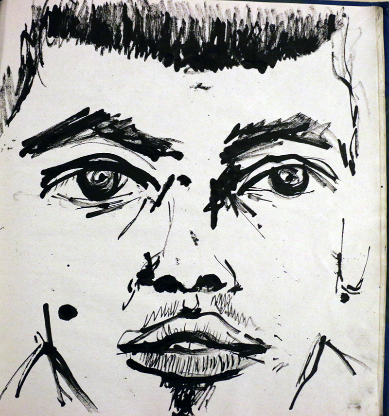 800x855 Dhaka Drawings Young Boy 142 143 (Experiments In Chinese Ink - Chinese Boy Sketch