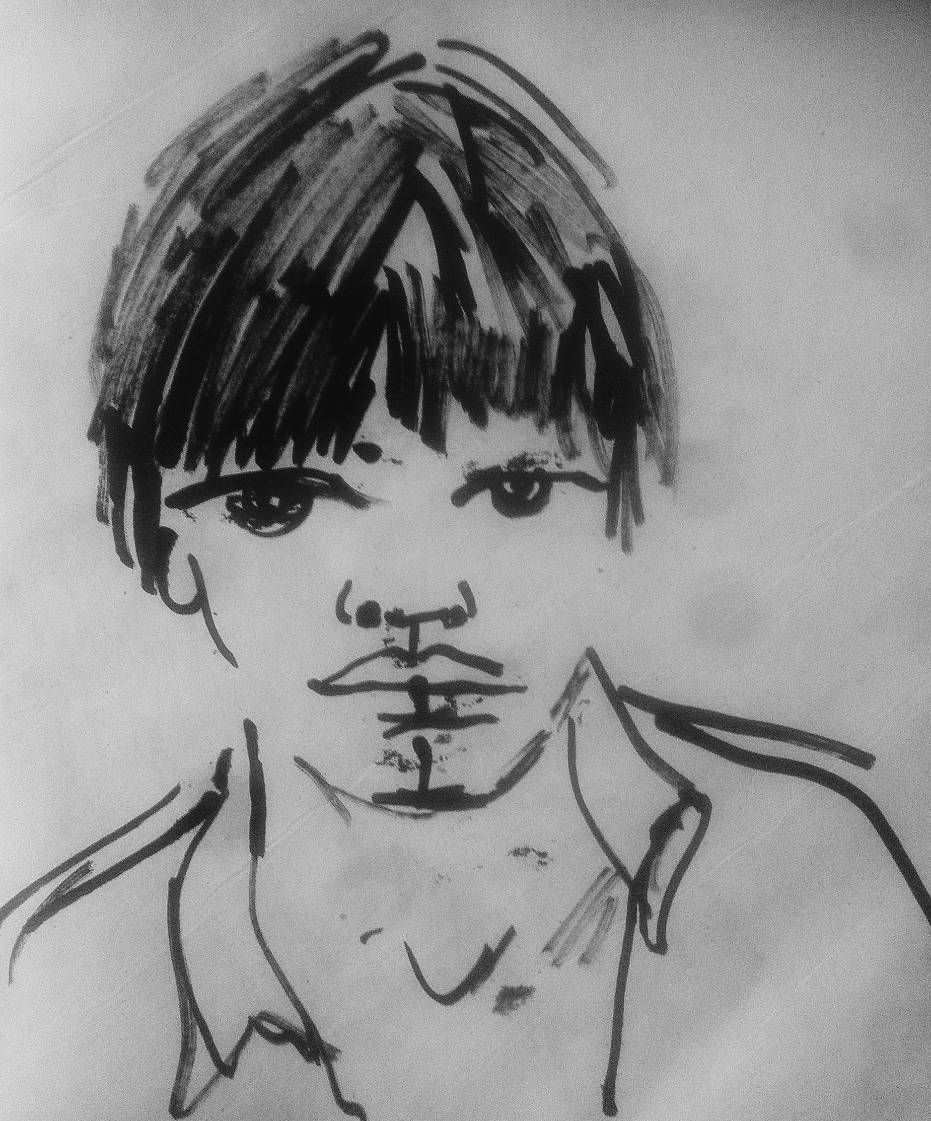 1849x2226 Dhaka Drawings Young Boy 120 123 (Experiments In Chinese Ink - Chinese Boy Sketch