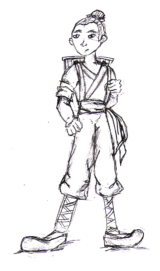 535x903 Interactive Digital Media Project Chinese Dragon Tales - Chinese Boy Sketch