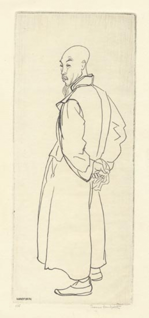 500x1066 Study Of A Boy. (Chinese Series). The Old Print Shop - Chinese Boy Sketch