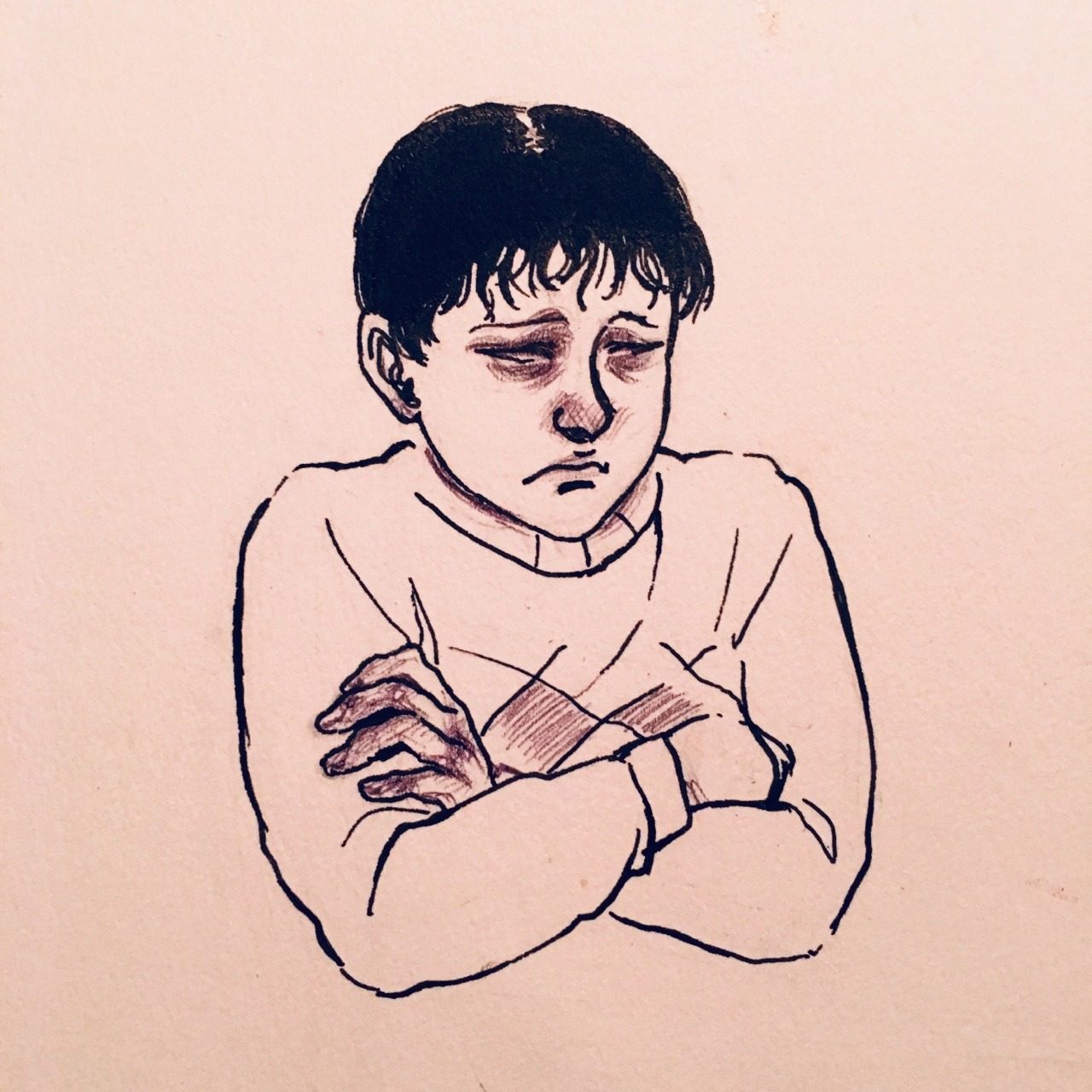 1280x1280 Chinese Goth Tumblr - Chinese Boy Sketch