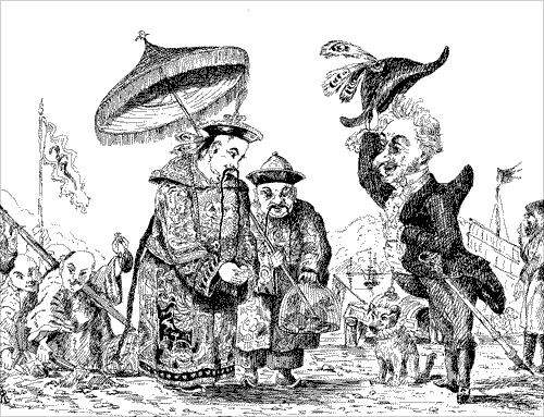 500x383 Welcoming Chinese Miners, 1865 Ethnic And Religious Intolerance - Chinese Cartoon Sketch