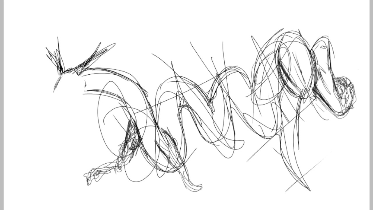 1280x720 Eastern Dragon Sketchchinese Dragon - Chinese Dragon Sketch