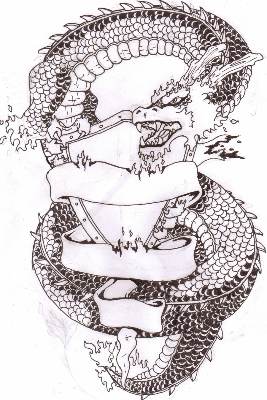 Chinese Dragon Tattoo Sketch at Explore collection