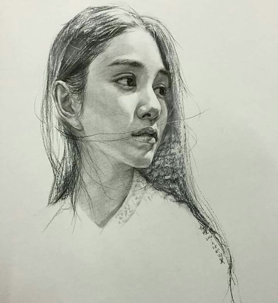 Chinese Girl Sketch at PaintingValley.com | Explore collection of ...