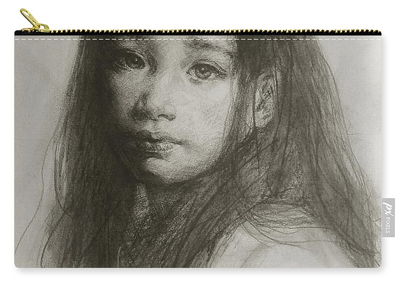 800x570 Original Pencil Sketch Art - Chinese Girl Sketch