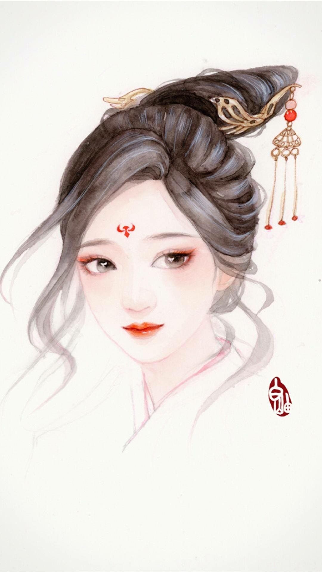 1080x1920 Pin By Cherry Linnzy On Lt3 Anime, Watercolor And - Chinese Girl Sketch