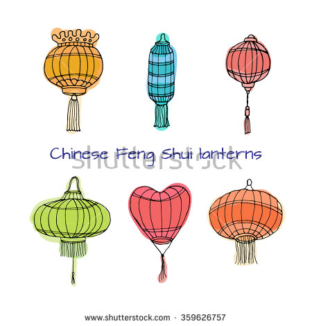 450x470 Drawn Bike Lantern - Chinese Lantern Sketch