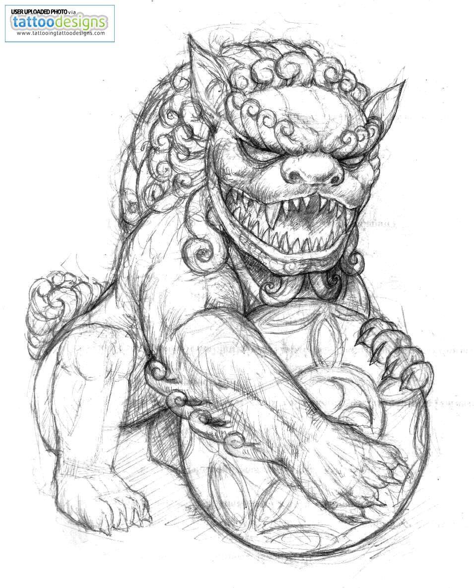 955x1185 Chinese Lion Drawings - Chinese Lion Sketch