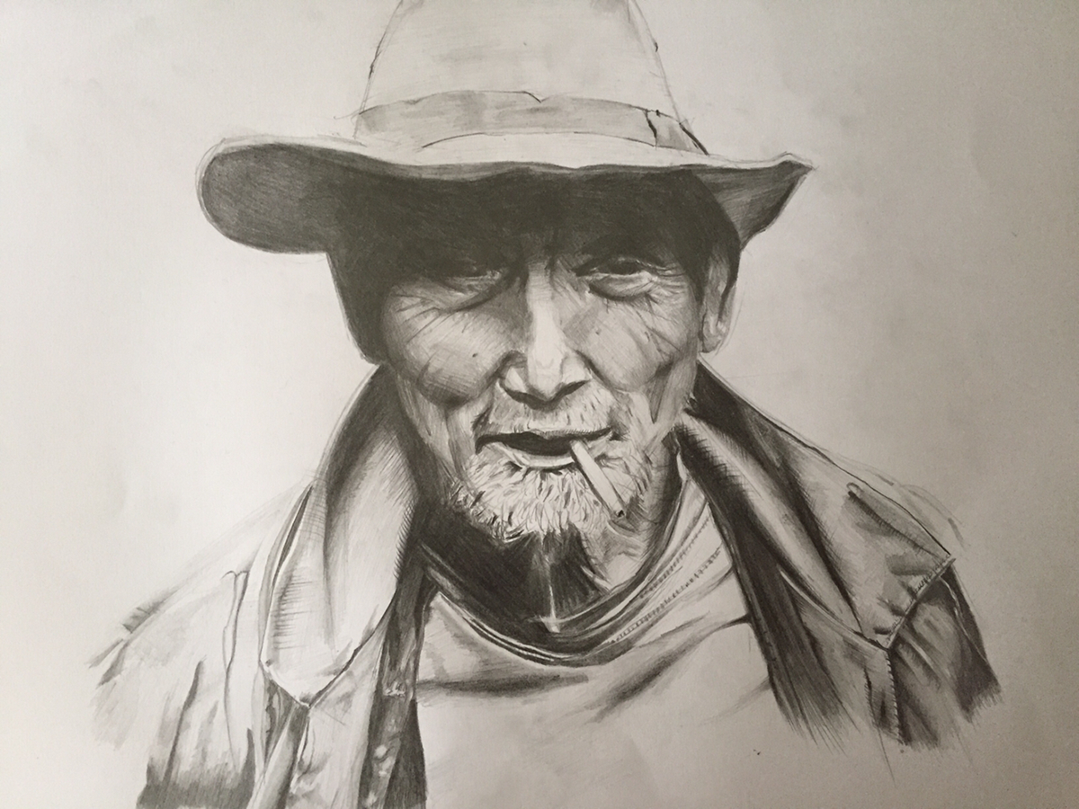 1200x900 Drawing Of Old Chinese Man On Behance - Chinese Man Sketch