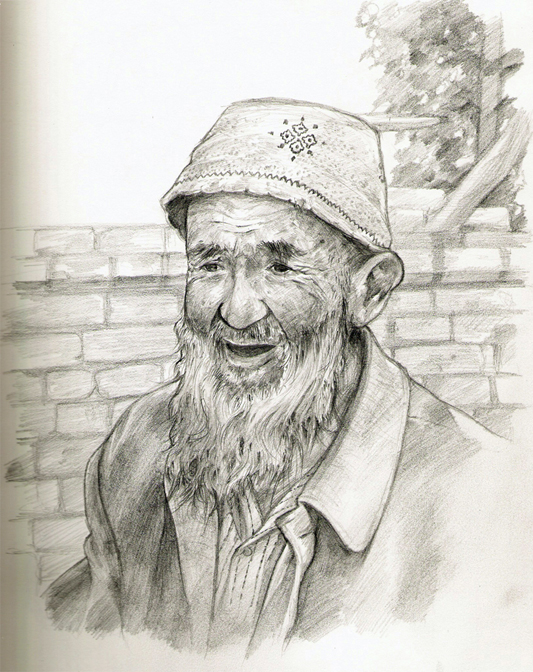 533x672 Old Chinese Man By Buraisuko - Chinese Man Sketch