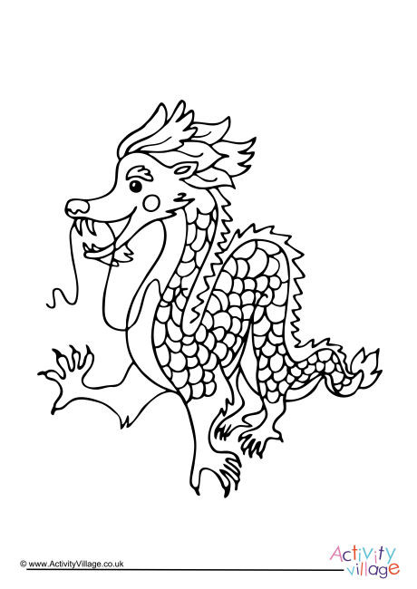 460x650 Chinese New Year Colouring Pages - Chinese New Year Dragon Sketch