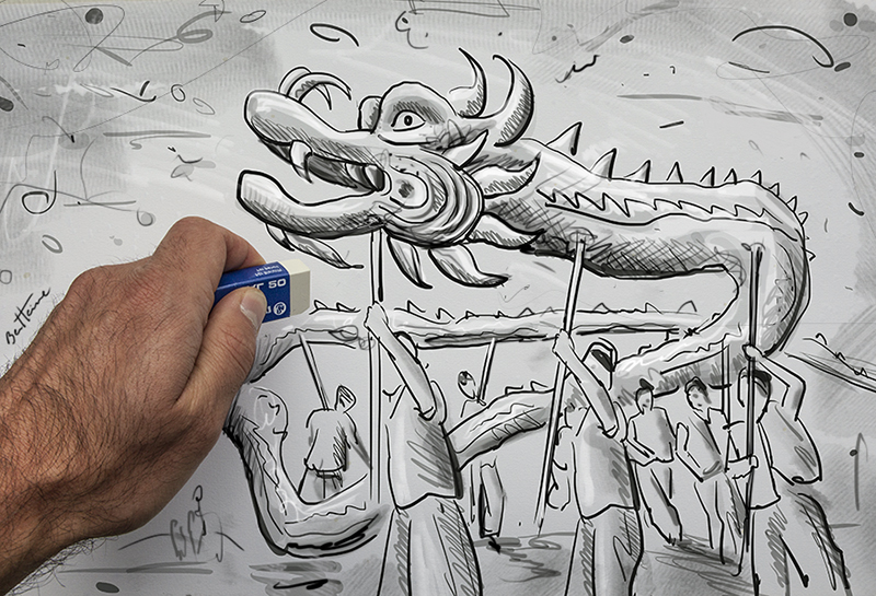 800x545 Quick Sketch For Chinese New Year By Benheine - Chinese New Year Sketch