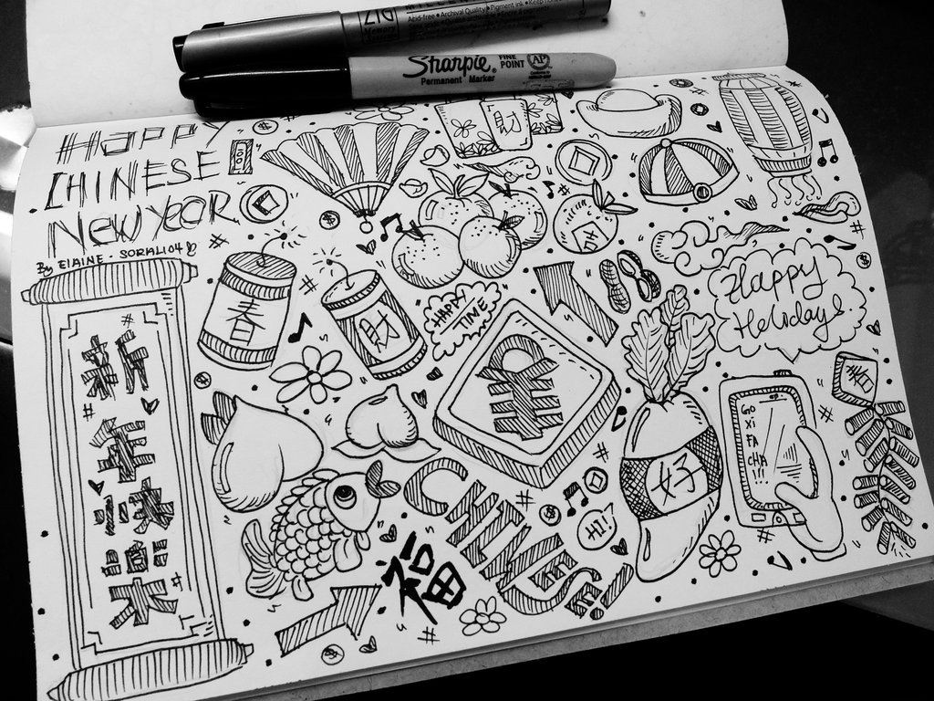 1024x768 Sketch - Chinese New Year Sketch