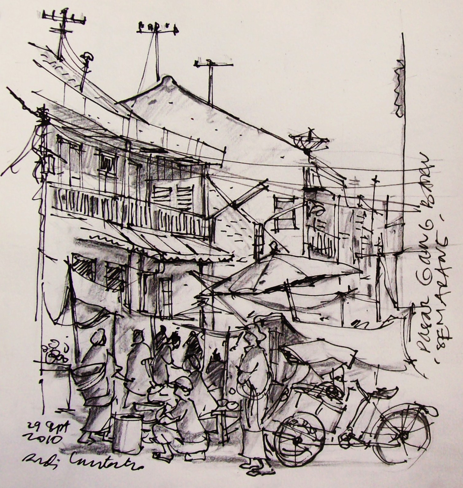 1509x1592 Sunday Sketch, In Semarang Urban Sketchers - Chinese Temple Sketch