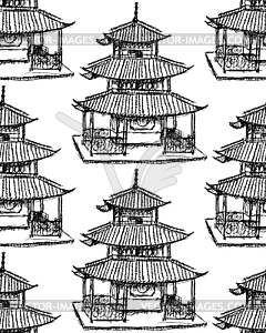 Chinese Temple Sketch at PaintingValley.com | Explore collection of