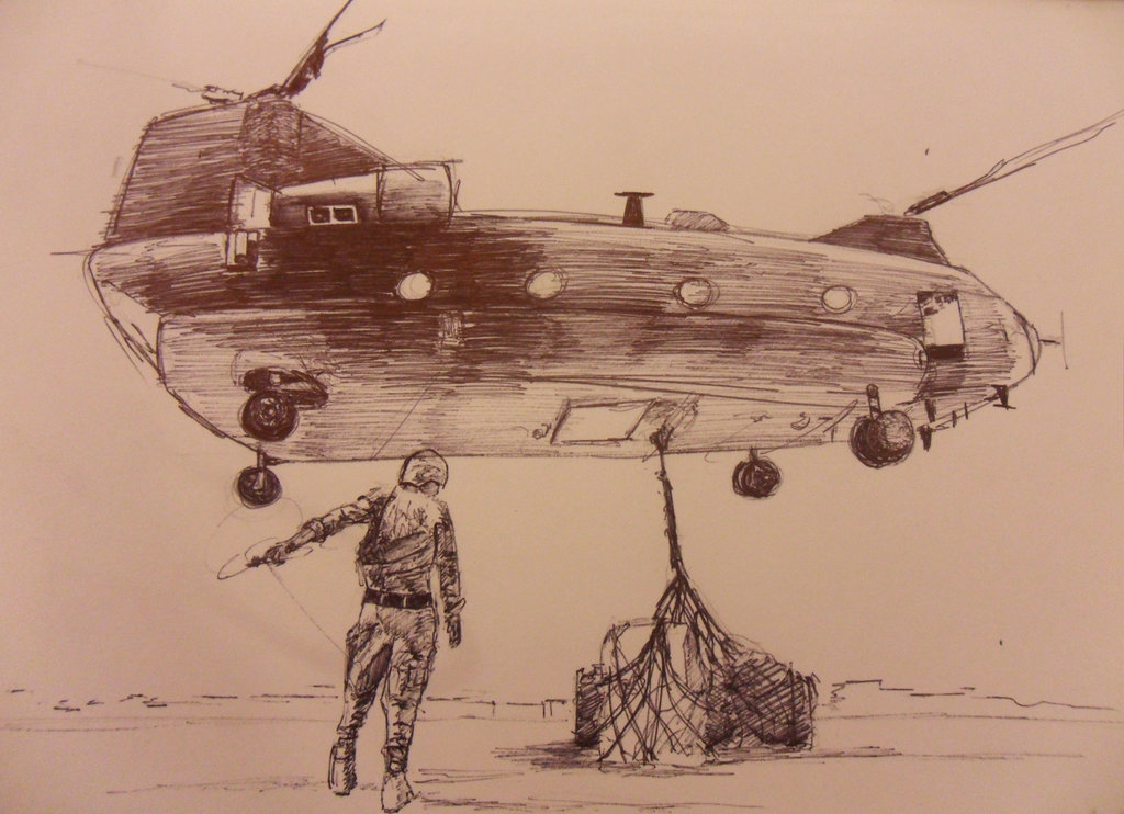 1024x742 Chinook Sketch By Mrjums - Chinook Sketch