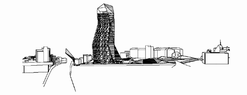 850x329 Team Chinook The University Tower As Landmark Download - Chinook Sketch