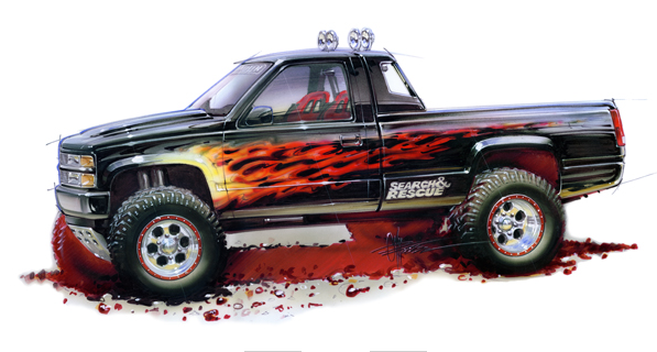 597x320 Chip Foose + De 50 Bocetos Para Overhaulin! Chip Foose - Chip Foose Car Sketches