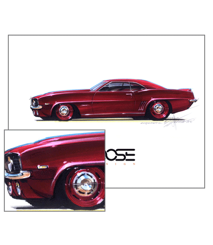 Chip Foose Mustang Sketch at PaintingValley.com | Explore collection of ...