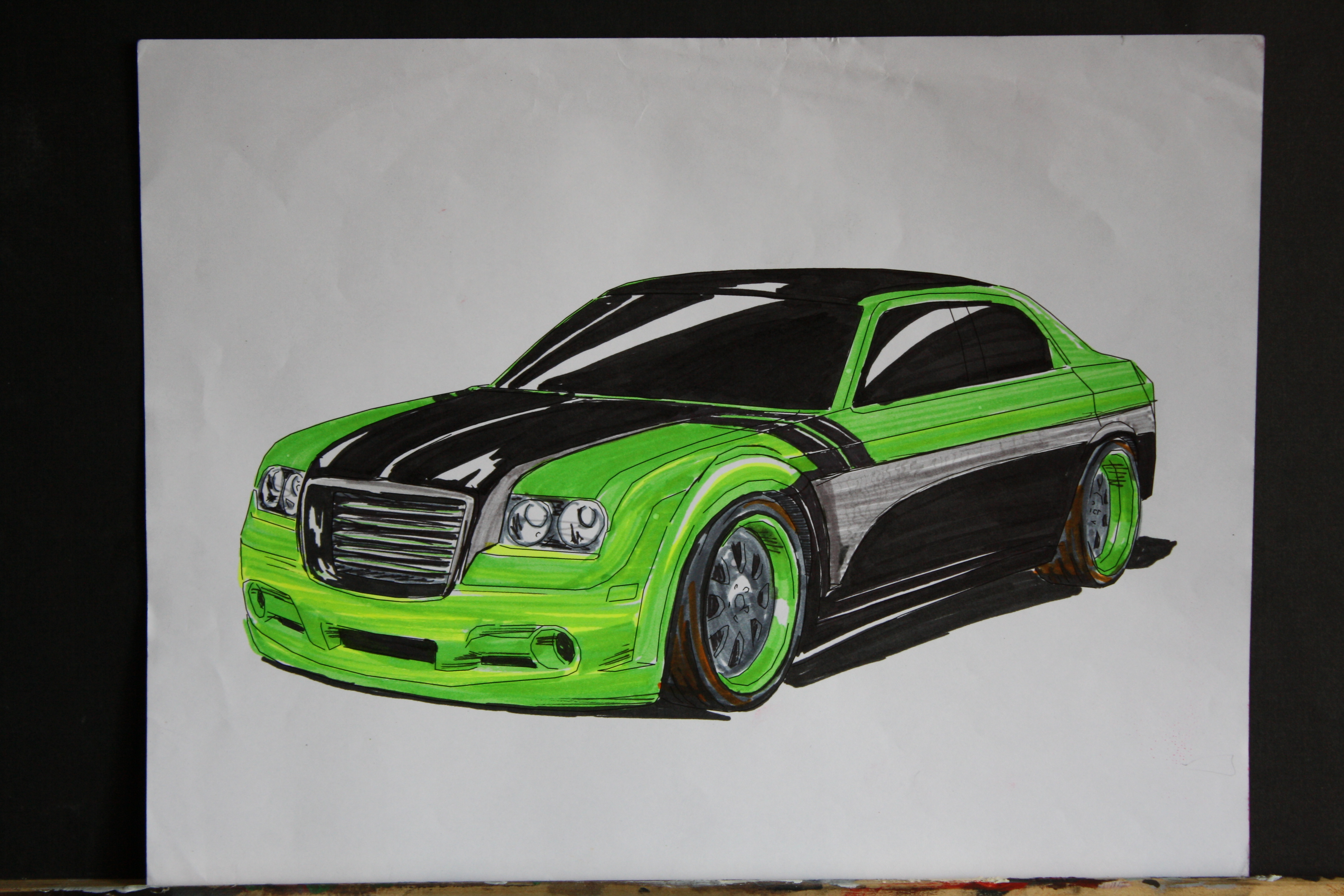 3888x2592 Chip Foose Infamous Jims Auto Art - Chip Foose Mustang Sketch